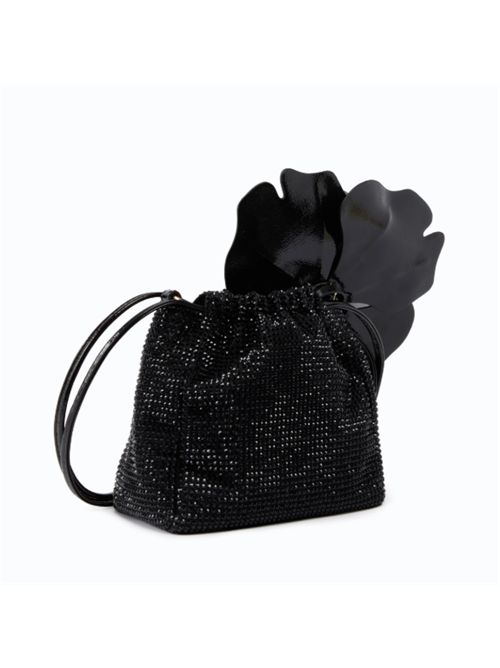 Borsa secchiello a spalla in tessuto full strass con fiore Pouch Flower Pinko PINKO | 107678-A2WFZ99Y