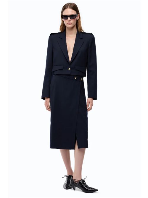 Gonna longuette in diagonale in misto lana Marzemino Pinko PINKO | 107713-A3MSG03