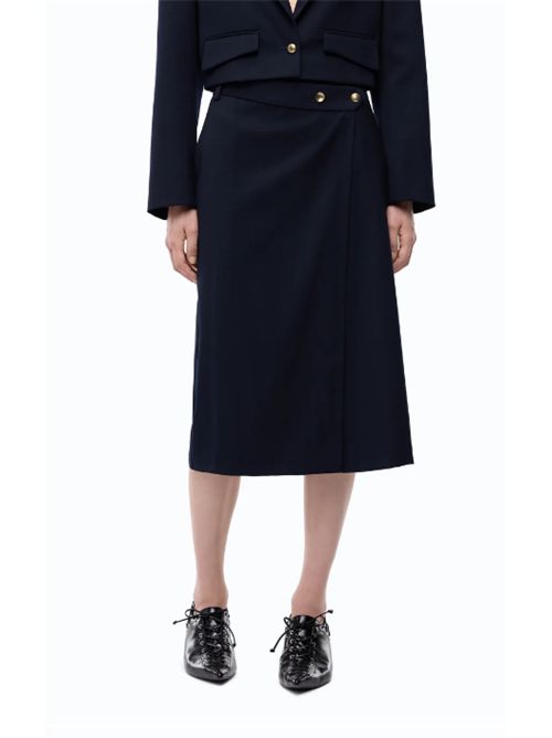 Gonna longuette in diagonale in misto lana Marzemino Pinko PINKO | 107713-A3MSG03
