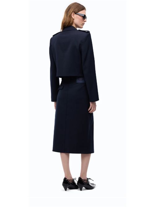 Gonna longuette in diagonale in misto lana Marzemino Pinko PINKO | 107713-A3MSG03