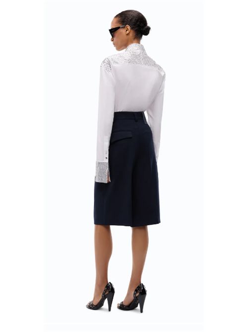 Bermuda in tessuto elasticizzato in diagonale misto lana Merlot Pinko PINKO | 107714-A3MSG03