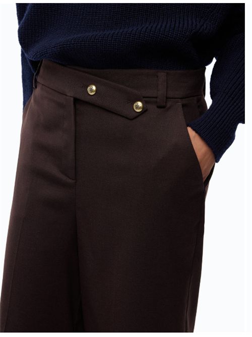 Bermuda in tessuto elasticizzato in diagonale misto lana Merlot PINKO | 107714-A3MSM04