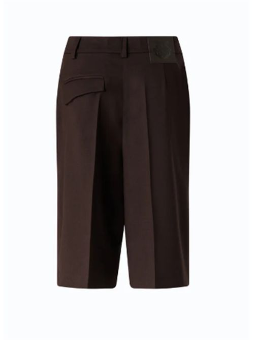 Bermuda in tessuto elasticizzato in diagonale misto lana Merlot PINKO | 107714-A3MSM04