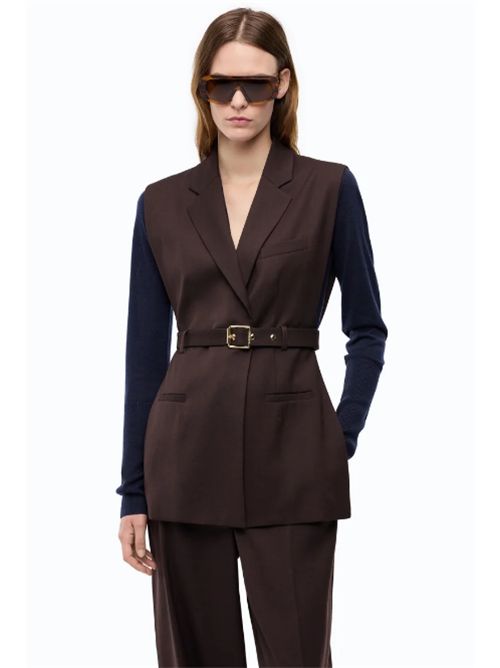 Giacca gilet aperta ai lati con cintura Nuraqus Pinko PINKO | 107727-A3MSM04