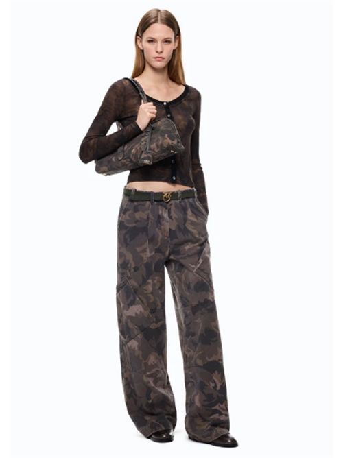 Pantaloni in cotone con motivo camouflage floreale Haiku Pinko PINKO | 107766-A3NZSD3