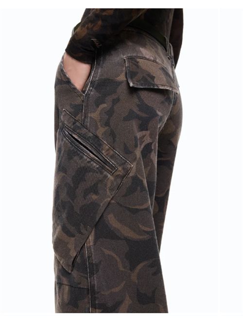 Pantaloni in cotone con motivo camouflage floreale Haiku Pinko PINKO | 107766-A3NZSD3