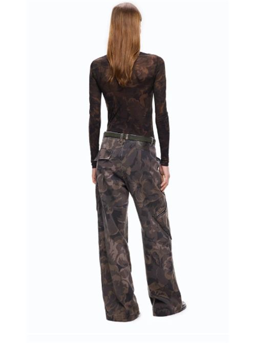 Pantaloni in cotone con motivo camouflage floreale Haiku Pinko PINKO | 107766-A3NZSD3