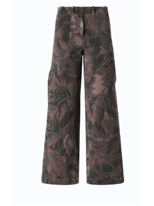 Pantaloni in cotone con motivo camouflage floreale Haiku Pinko PINKO | 107766-A3NZSD3