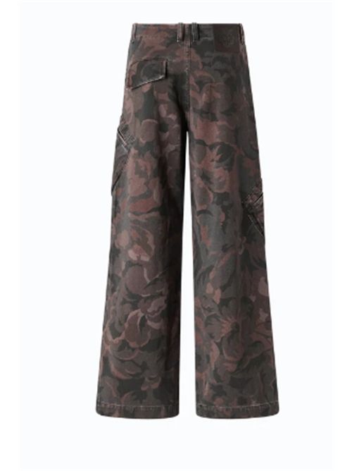 Pantaloni in cotone con motivo camouflage floreale Haiku Pinko PINKO | 107766-A3NZSD3