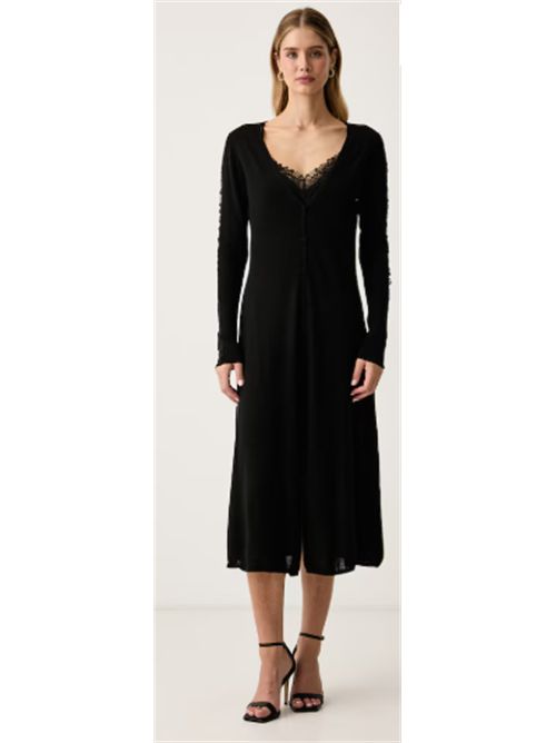 Abito midi in lana con dettagli in pizzo Ululato Pinko PINKO | 107772-A3O1Z99
