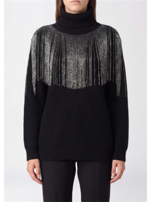 Dolcevita in misto lana con spalle scese e applicazione di frange Camaro Pinko PINKO | 107832-A3ONZ99