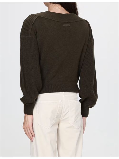 Maglia in pura lana con scollo a V e spalle cadute Ringhio Pinko PINKO | 107874-A3P4X18