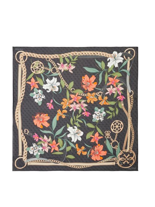 Foulard con stampa floreale e dettagli a catena Guess GUESS | AW5346-POL03BLA