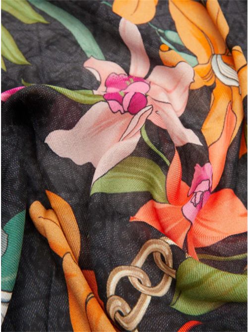 Foulard con stampa floreale e dettagli a catena Guess GUESS | AW5346-POL03BLA