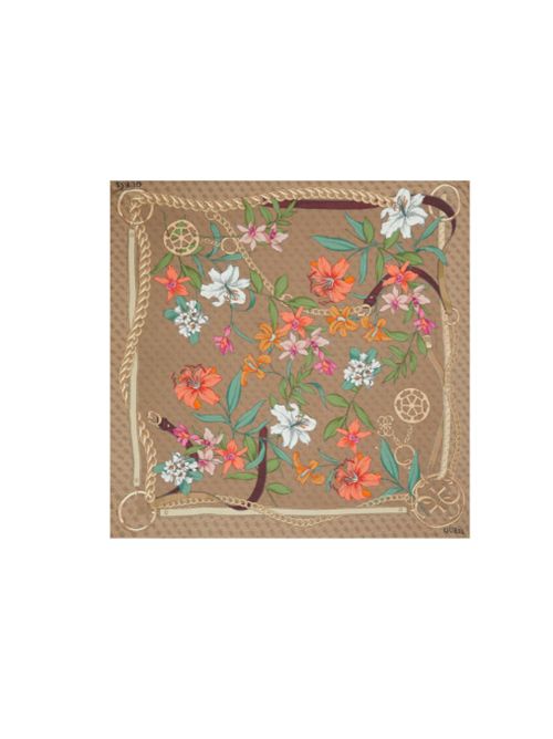 Foulard con stampa floreale e dettagli a catena Guess GUESS | AW5346-POL03BRO
