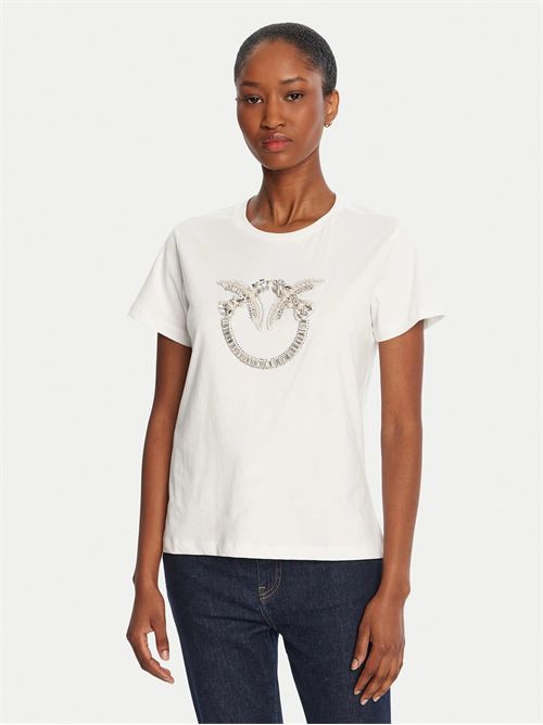T-shirt logo Love Birds decorato Pinko