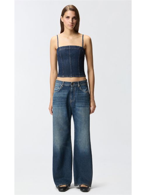 Pantalone Jeans wide leg in denim soft Wanda Pinko PINKO | 101733-A2RQPJZ