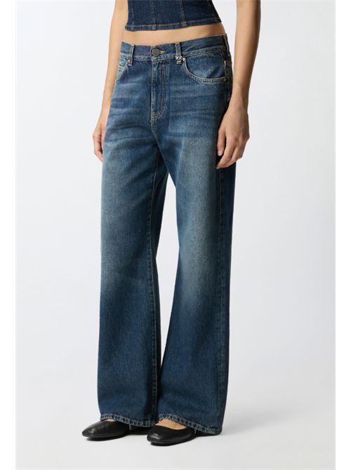 Pantalone Jeans wide leg in denim soft Wanda Pinko PINKO | 101733-A2RQPJZ