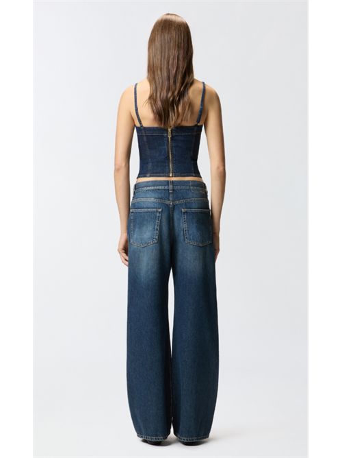 Pantalone Jeans wide leg in denim soft Wanda Pinko PINKO | 101733-A2RQPJZ