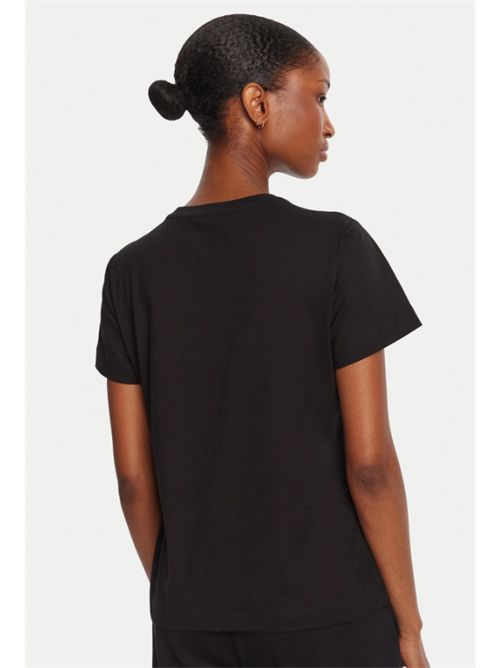 T-shirt con ricamo logo Love Birds in cristalli Pinko PINKO | 103320-A2RN-Z99