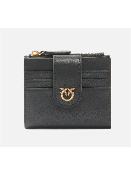 Portafoglio piccolo in pelle liscia con logo Pinko PINKO | 103610-A0F1Z99Q