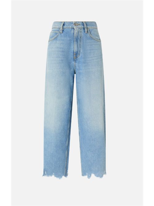 Pantalone Jeans largo con fondo sfrangiato Estelle Egg Pinko PINKO | 103857-A2E5-PJN