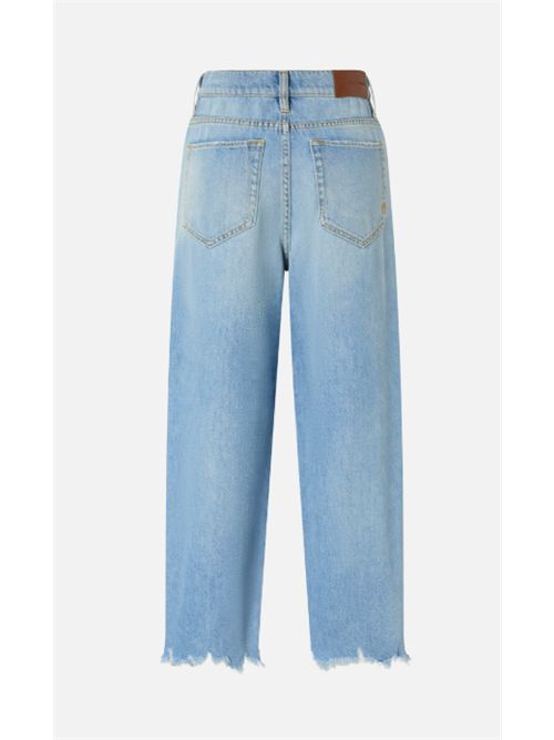 Pantalone Jeans largo con fondo sfrangiato Estelle Egg Pinko PINKO | 103857-A2E5-PJN
