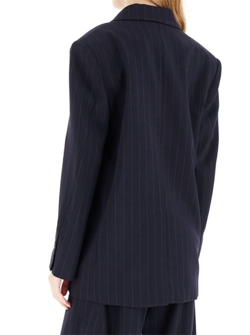 Giacca gessata doppiopetto in lana Rapisardi Pinko PINKO | 104508-A2QYEZ1