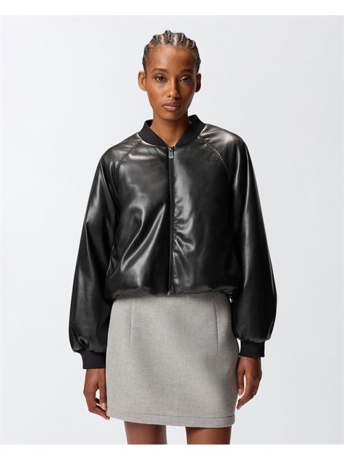 Bomber corto effetto pelle PINKO PINKO | 105372-A2P4Z99