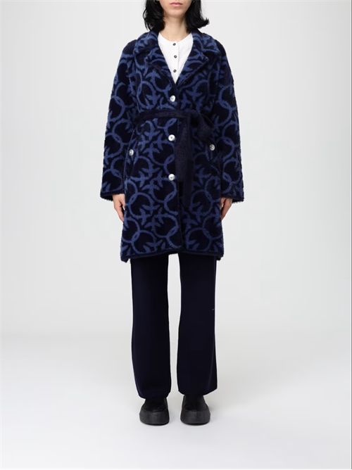 Cappotto effetto velluto jacquard con cintura PINKO PINKO | 105415-A2WYGG1