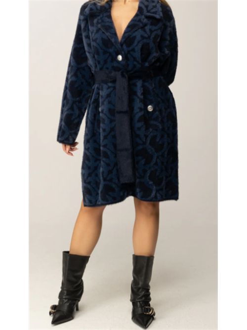 Cappotto effetto velluto jacquard con cintura PINKO PINKO | 105415-A2WYGG1