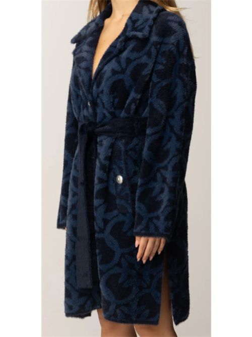 Cappotto effetto velluto jacquard con cintura PINKO PINKO | 105415-A2WYGG1