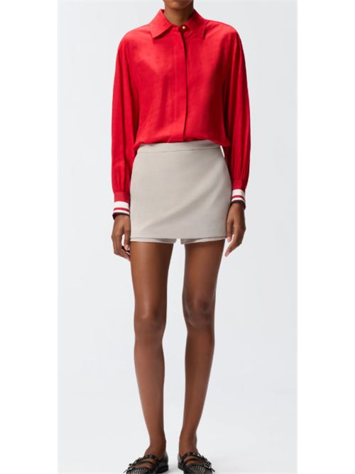 Camicia classica in viscosa jacquarda Cassata Pinko PINKO | 105434-A2PX-RA1