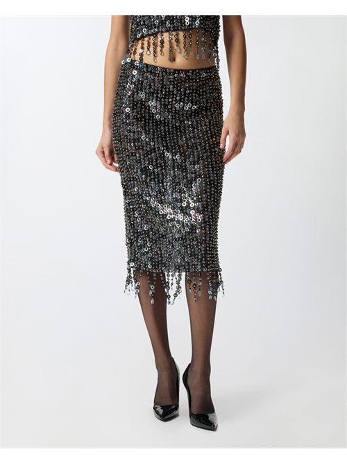 Gonna a tubino con paillettes e cristalli PINKO PINKO | 105469-A2QM1GZE