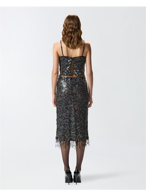 Gonna a tubino con paillettes e cristalli PINKO PINKO | 105469-A2QM1GZE