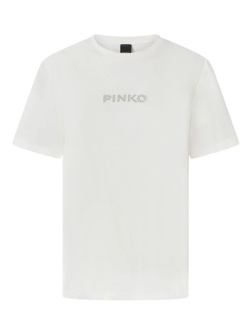T-shirt donna maniche corte logo strass PINKO PINKO | 105526-A2S1Z05