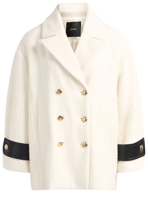 Cappotto Pinko Canederli in bouclé color avorio PINKO | 105559-A2SHC14