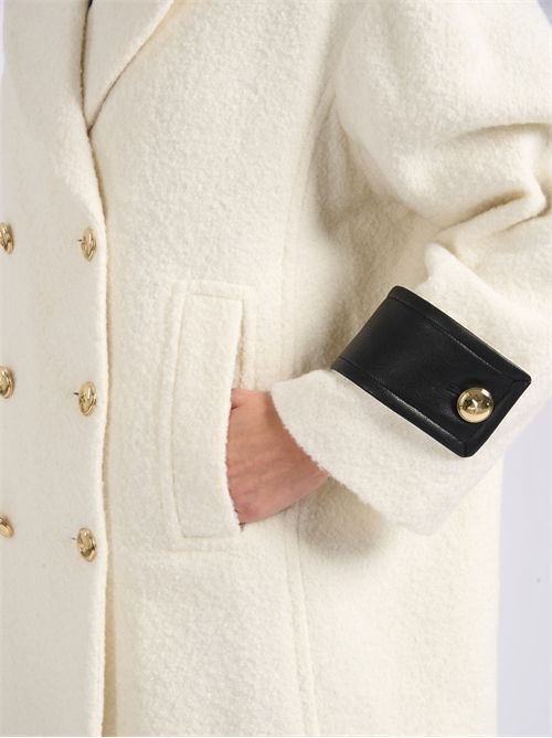 Cappotto Pinko Canederli in bouclé color avorio PINKO | 105559-A2SHC14
