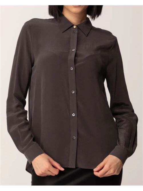 Camicia Basica In Crepe De Chine MARRONE OLTRE BUIO PINKO PINKO | 105593-A2T7M04