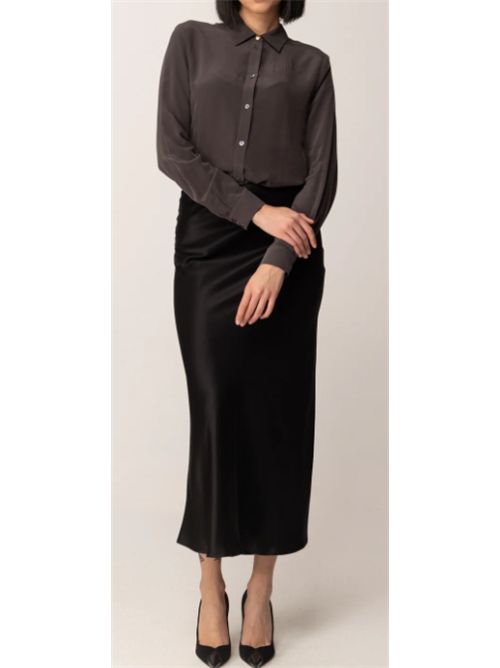 Camicia Basica In Crepe De Chine MARRONE OLTRE BUIO PINKO PINKO | 105593-A2T7M04