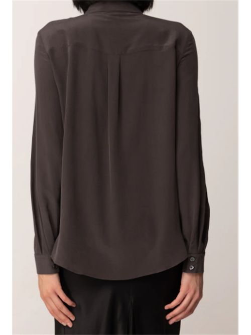 Camicia Basica In Crepe De Chine MARRONE OLTRE BUIO PINKO PINKO | 105593-A2T7M04