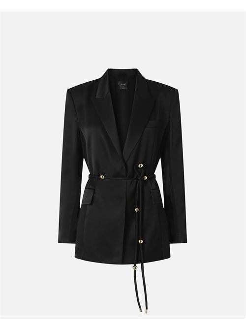 Blazer in satin lucido con cintura e boule PINKO PINKO | 105604-A2RAZ99