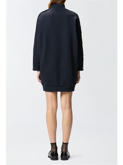 Abito a maxi maglia in felpa con bottoni e collo alto Muesli Pinko PINKO | 105610-A2TCG82