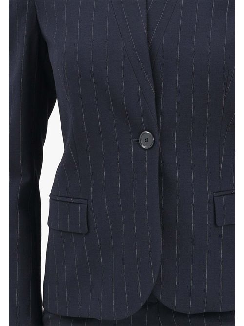 PINKO Giacca monopetto blu da donna con motivo gessato PINKO | 105626-A2QYEZ1