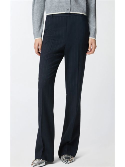 Pantaloni dritti gessati in misto lana Pinko PINKO | 105671-A2QYEZ1