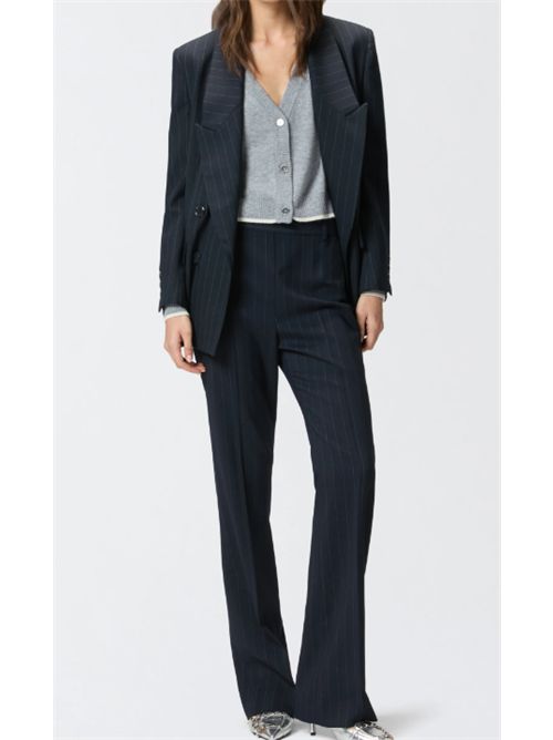 Pantaloni dritti gessati in misto lana Pinko PINKO | 105671-A2QYEZ1