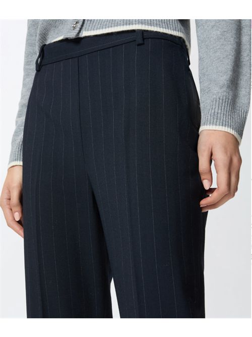Pantaloni dritti gessati in misto lana Pinko PINKO | 105671-A2QYEZ1