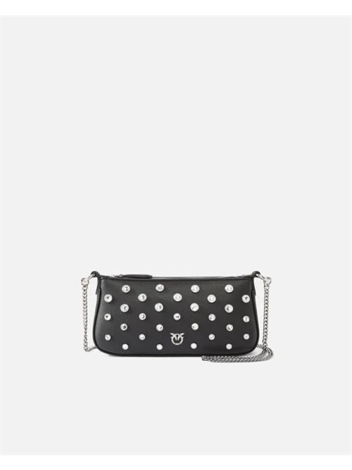 Borsa a spalla piccola Mini Half Moon in pelle con strass PINKO PINKO | 105914-A2XQZ99N