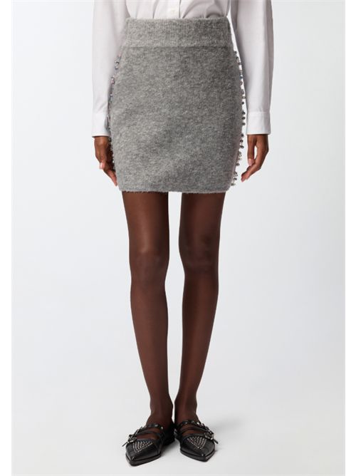 Minigonna in maglia con ricamo gioiello Believe Pinko PINKO | 105949-A2YEII2
