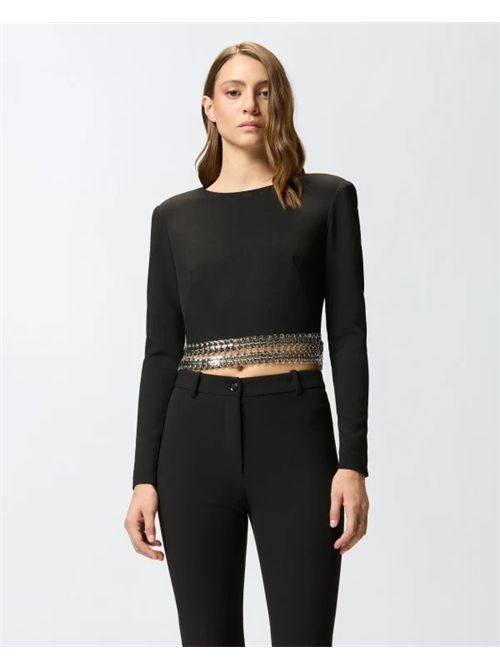 Top a maniche lunghe con decorazioni in metallo PINKO PINKO | 105955-A2YHZ99